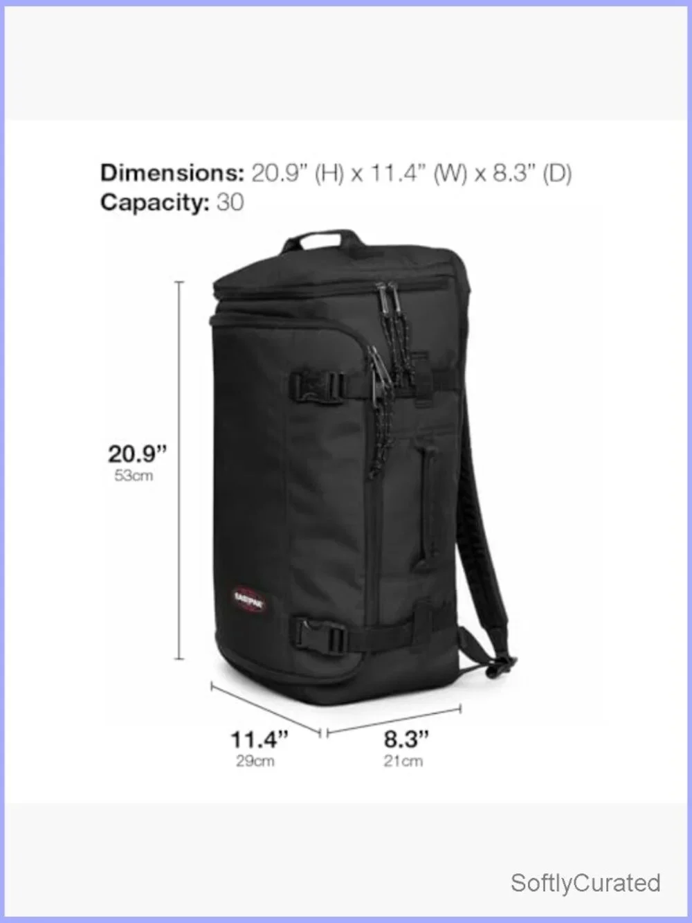 Convertible Duffel Backpack 30L Carry-On Laptop Travel Bag